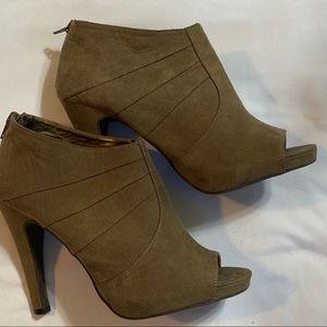 Nine West Penelope Peep Toe Ankle Booties